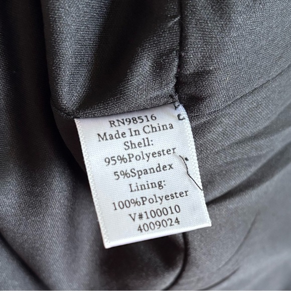 Coldwater Creek Midi Dress Sz M (10-12) Mesh Overlay Ruched Waistband Black Tan - Picture 9 of 12